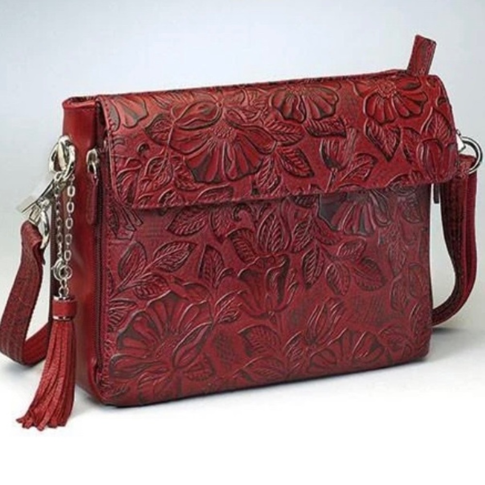 GTM-22 Tooled Leather Black Cherry Concealed Carry